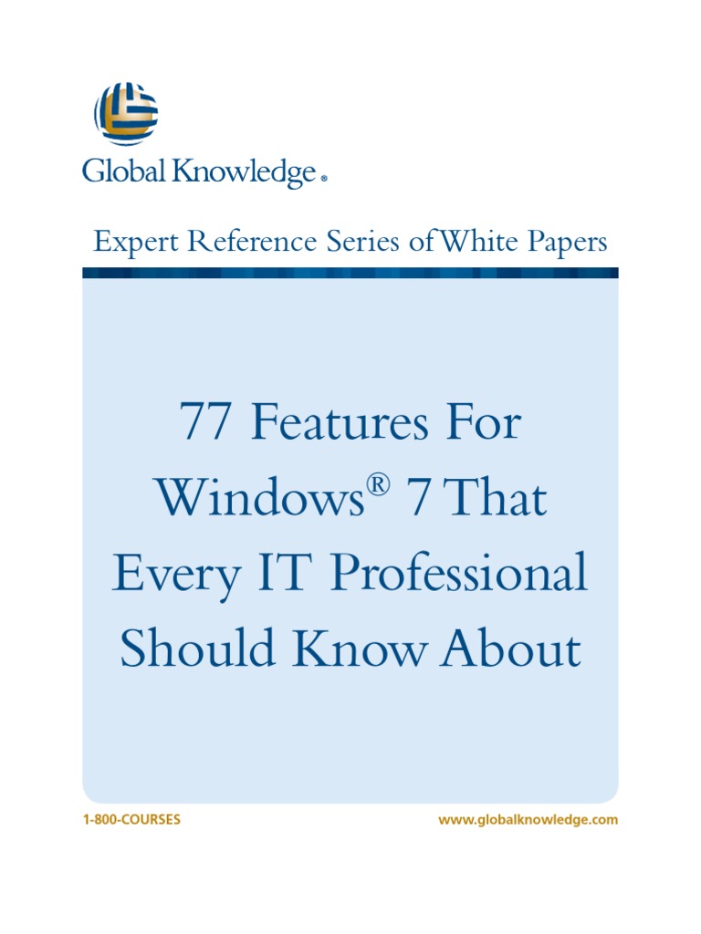 77 Features For Windows 7 | PDF