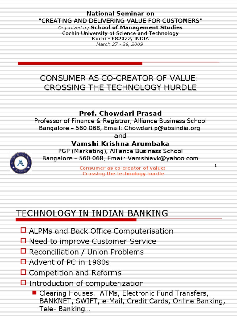 Customer As CoCreator of Value Technology in Banking PDF Online