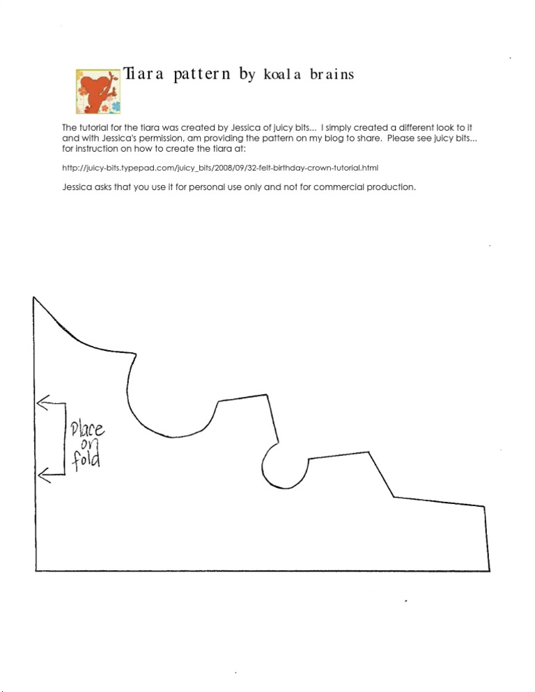 Tiara Pattern Tutorial by Koala Brains | PDF