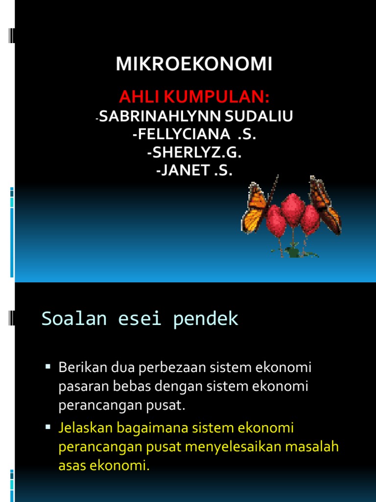 sistem ekonomi perancangan pusat