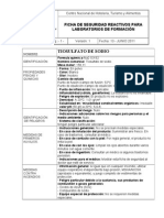 FICHA de SEGURIAD Tiosulfato de Sodio