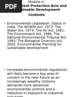 Environment Protection Acts and Sustainable Development