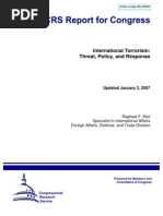 Intl Terrorism Threat, Policy & Response