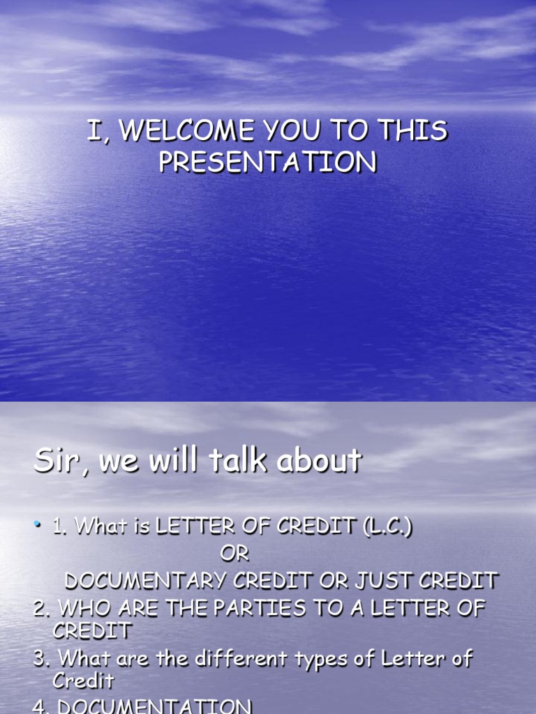27 27 LC Presentation by Latter of Credit | PDF | Letter Of Credit ...
