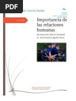 Ensayo Importancia de Las Relaciones Sociales
