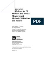 Temperature Coeficient for PV Modules