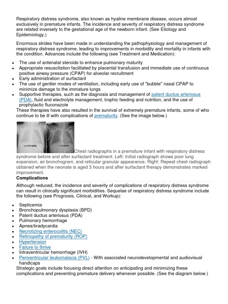 Understanding Respiratory Distress Syndrome | PDF | Preterm Birth | Lung