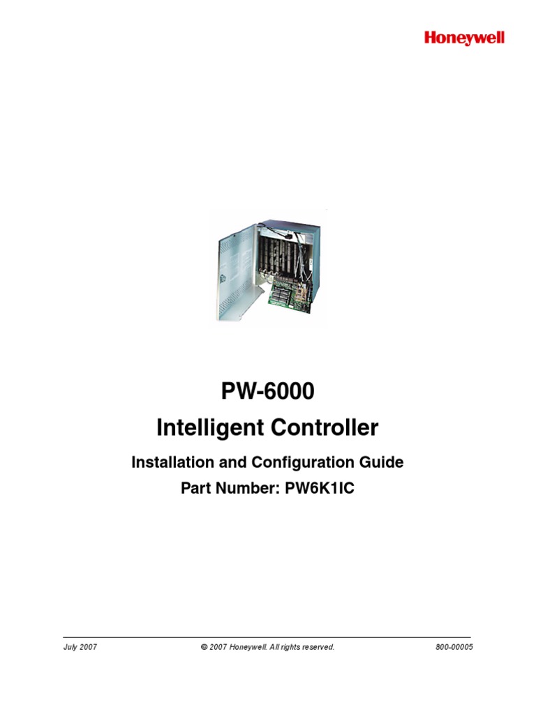 PW-6000 Intelligent Controller: Installation and Configuration Guide ...