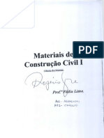 Apostila - Materiais de Construção Civil I