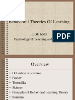 Behavioral Theories of Learning