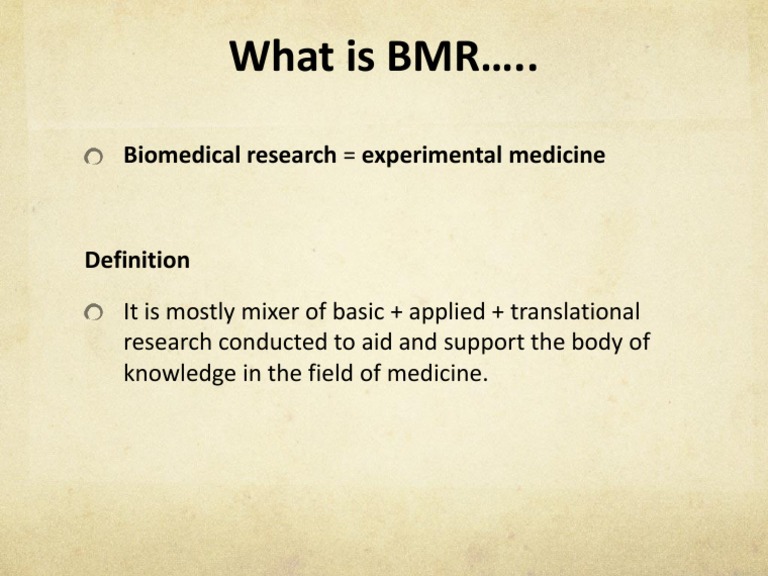 Definition of Biomedical Research | PDF