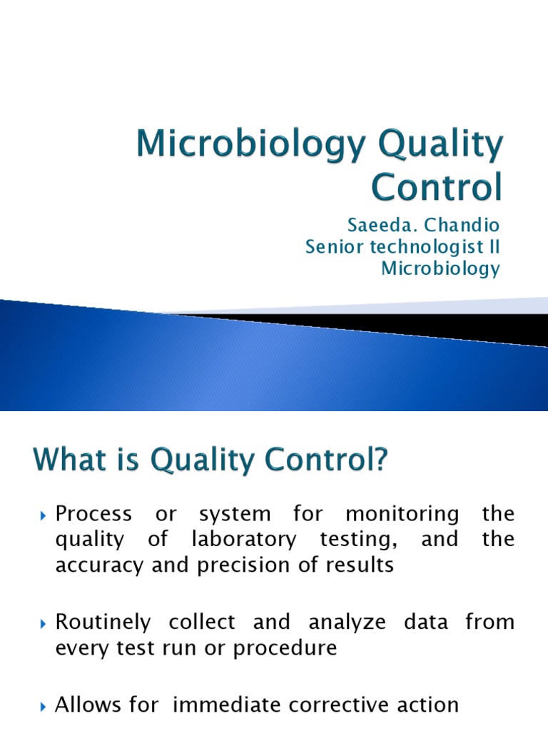 Microbial Quality Control Procedures | PDF | Growth Medium | Clinical ...