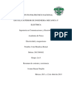 Corriente y Resistencia Resumen Electricidad y Magnetismo