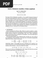 Kelvin-Helmholtz Instability of Finite Amplitude