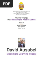 David Ausubel Pdf Learning Theory Education Learning