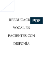 Reeducación vocal en disfonía