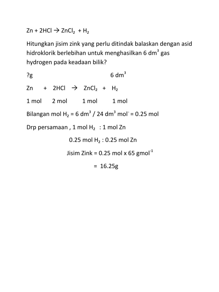 Pengiraan Stoikiometri Pdf
