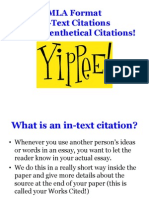 In Text Citations