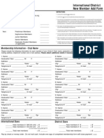 New Member Add Form