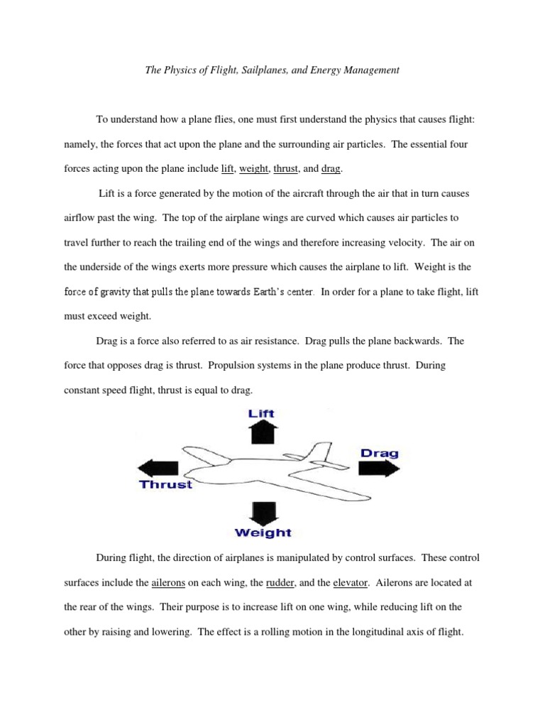 Physics of Flight and Sailplane Energy | PDF | Flight Control Surfaces ...