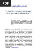 Castoriadis - El Papel de La Ideologia Bolchevique en El Surgimiento de La Burocracia
