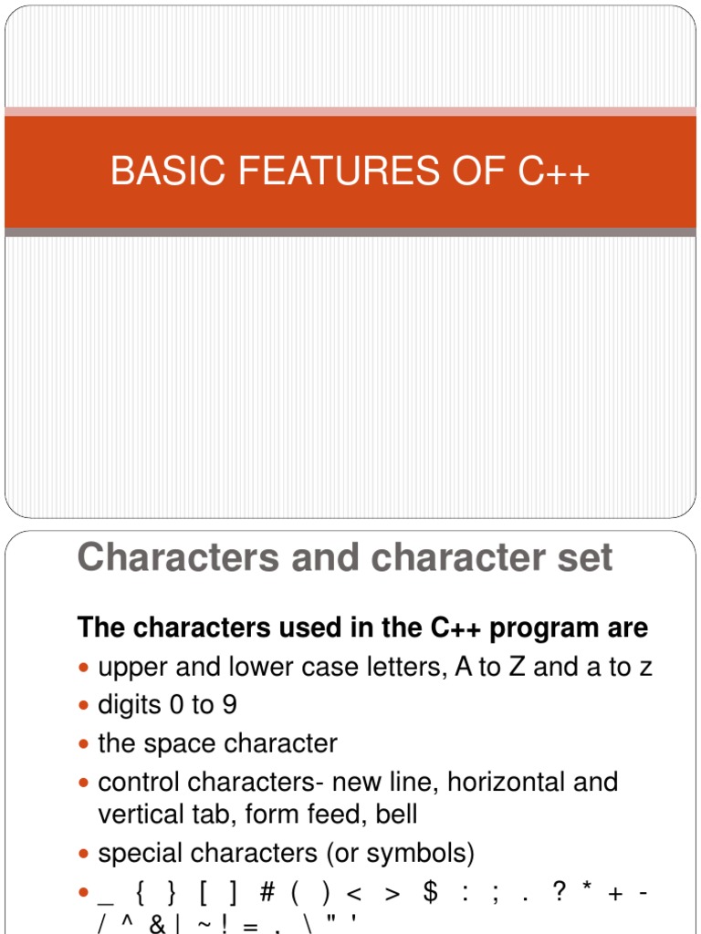 Basic Features of c | Integer (Computer Science) | C++