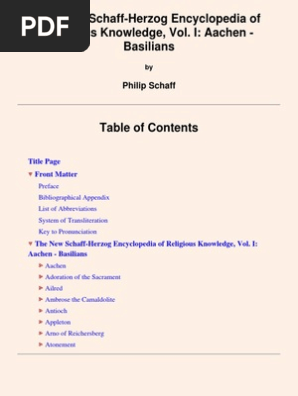 The New Schaff Herzog Encyclopedia Vol1 Pdf