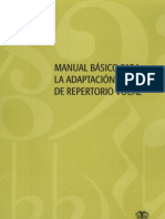 Manual Basico Para La Adaptacion y Arreglo de Repertorio Vocal