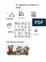 Encuentra Los Siguientes Nombres en La Sopa de Letras