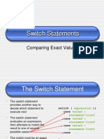 Switch Statements: Comparing Exact Values