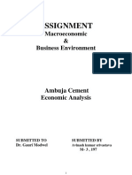 Assignment: Macroeconomic & Business Environment