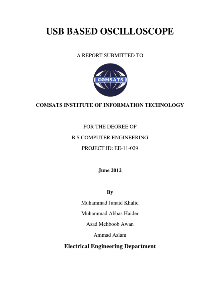 Usb Based Oscilloscope PDF | PDF | Signal (Electrical Engineering ...