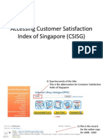 Accessing Customer Satisfaction Index of Singapore (CSISG)