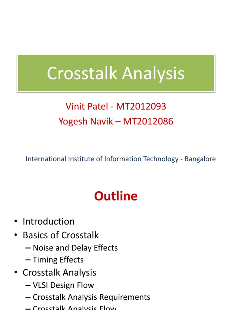 Analysis of Crosstalk Effects and Violations in Very Deep Sub-Micron ...