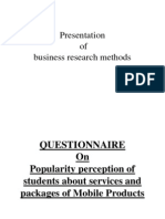 Presentation of Business Research Methods
