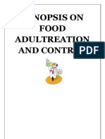 Final Synopsis On Food Adultreation and Control