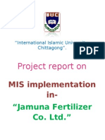 Project Report On MIS Implementation in An Comapany (Jamuna Fertilizer Co. LTD.) - Md. Diaun Ul Islam.