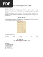 Contoh Soal Energi Potensial Listrik