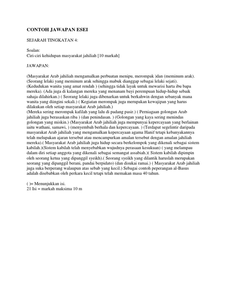 Ciri Masyarakat Arab Jahiliah Pdf