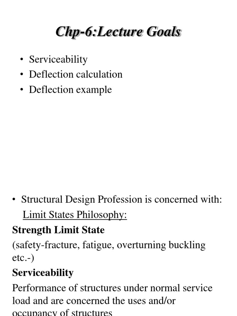 425 Serviceability CHP 6 S11 | PDF | Beam (Structure) | Reinforced Concrete