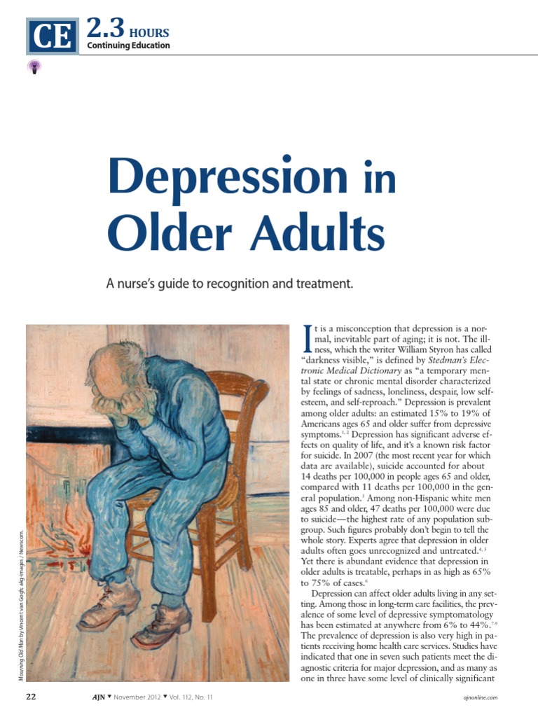 Depression in Older Adults: Recognition & Treatment | PDF | Major ...