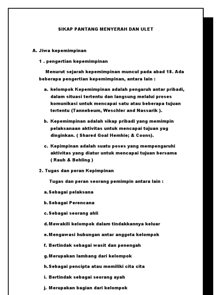 Sikap Pantang Menyerah Dan Ulet PDF