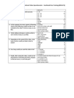 Questionnaire Results