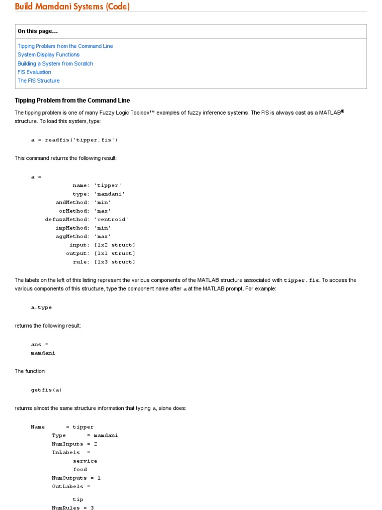 Build Mamdani Systems (Code) - MATLAB & Simulink - MathWorks India ...