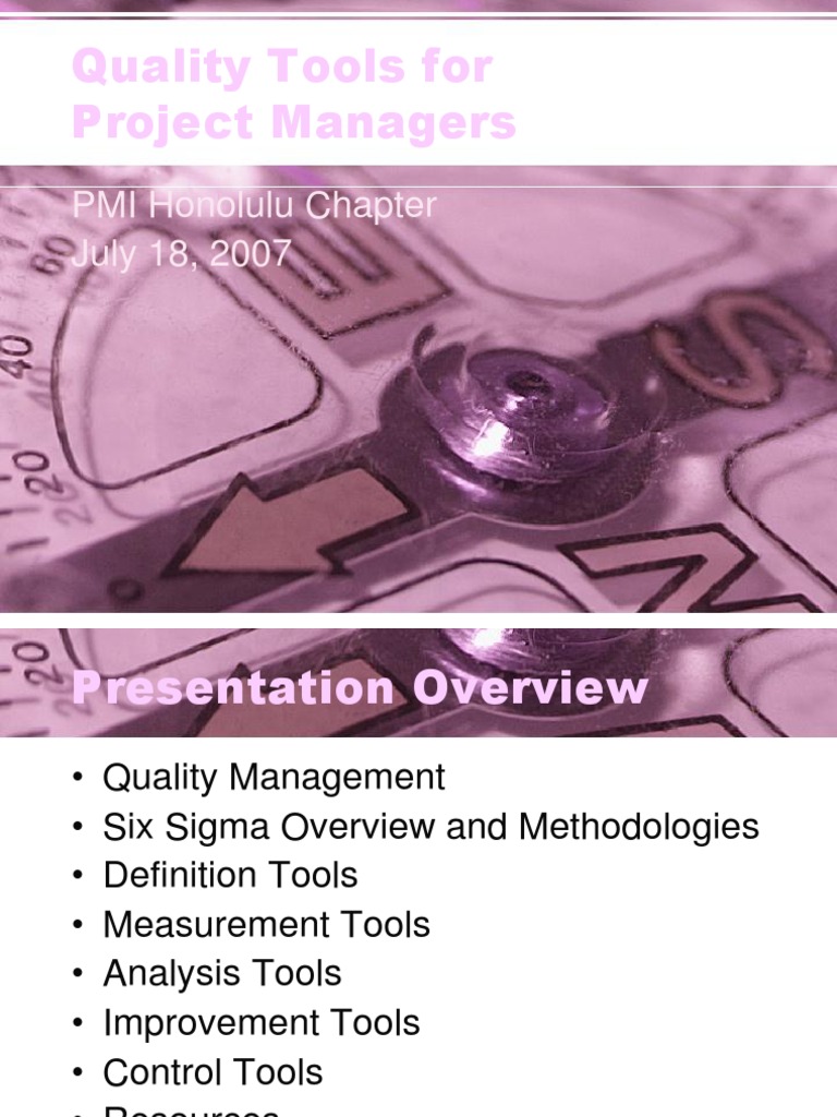 Lun070718 Qualitytools PDF Business Process Project Management