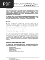 Métodos de Muestreo, Medición y Monitoreo de la Calidad del Aire