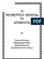 A Heartfelt Appeal to Students - Moulana Maseehullah Khan