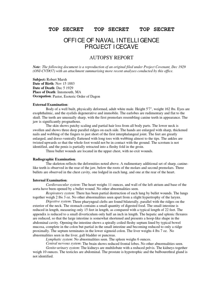 Autopsy Report of Robert Marsh | PDF | Large Intestine ...