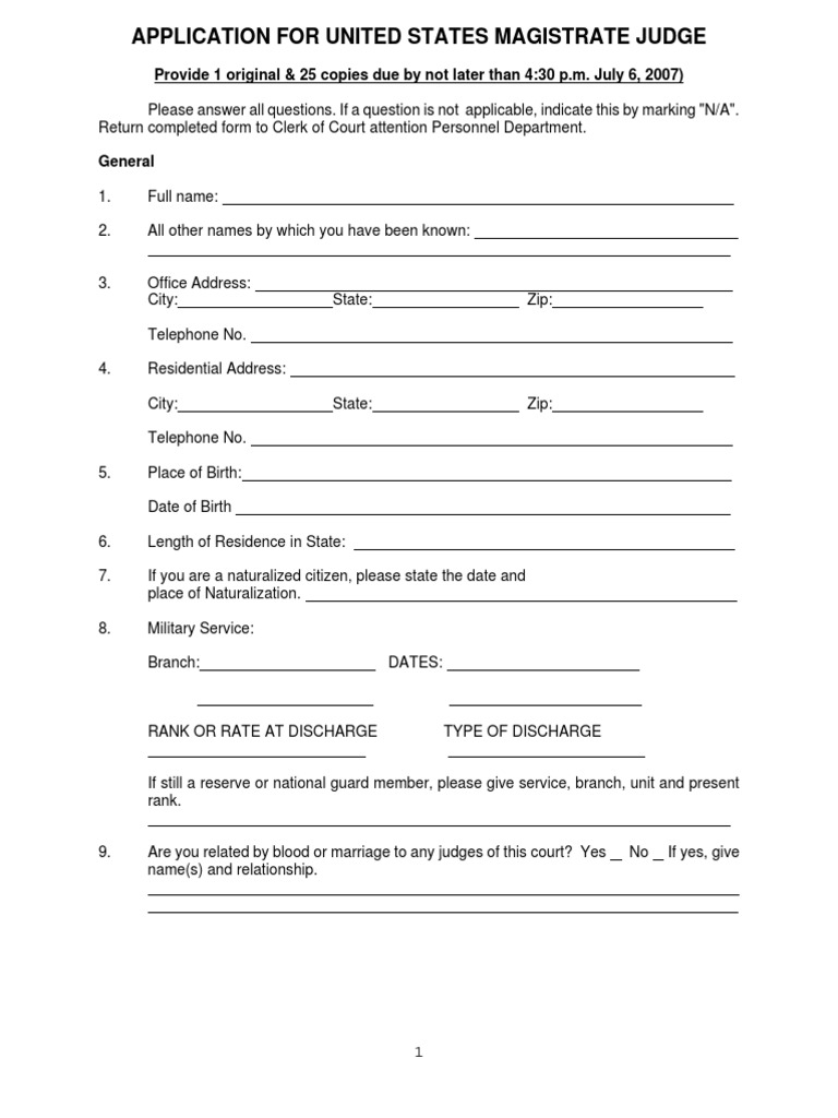 MJ Application | PDF | Practice Of Law | Judge