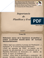 Tema III Importancia de Planificar